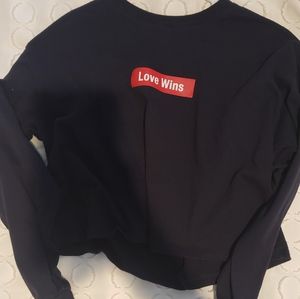 Love Wins Long Sleeve Cropped Tee